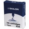 Sailor Inktpatronen Blauw 12 stuks