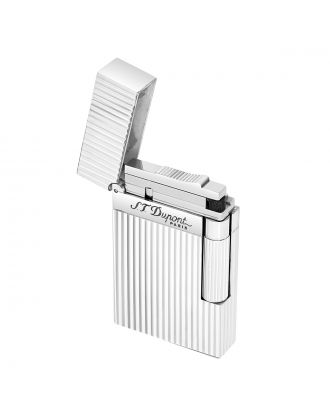 S.T. Dupont Ligne 2 Silver Vertical Lines Silver Aansteker