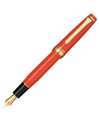 Sailor Professional Gear Slim Red Gold Trim Fountain Pen