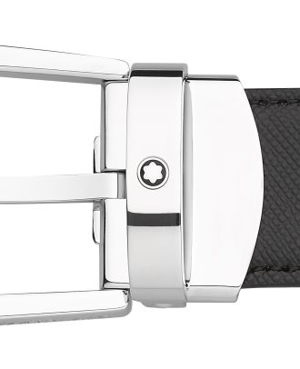 Montblanc Omkeerbare Riem 30mm Horseshoe Saffiano Zwart Bruin