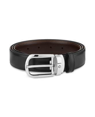 Montblanc Omkeerbare Riem 30mm Horseshoe Zwart Bruin