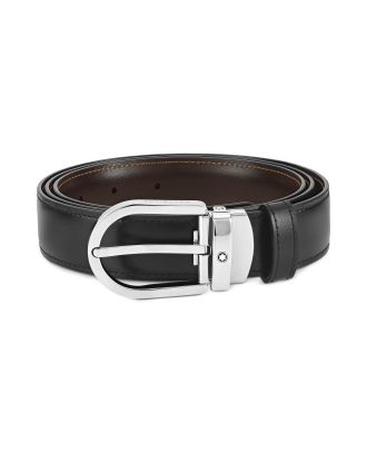 Montblanc Omkeerbare Riem 30mm Horsebit Zwart Bruin