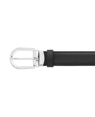 Montblanc Omkeerbare Riem 30mm Horseshoe Blauw Zwart