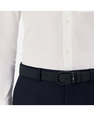 Montblanc Horseshoe buckle black 35 mm leather belt
