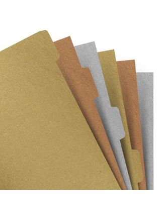 Filofax Vulling A5 Bladwijzers Metallic