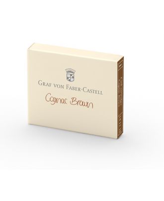 Graf von Faber-Castell Vulpen Inkt Cartridges 6 pack Cognac Brown