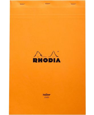 Rhodia Notitieblok A4+ No. 19 Gelijnd Oranje met Gele Bladzijden