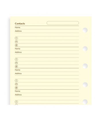 Filofax Vulling Pocket Cotton Cream Adressen
