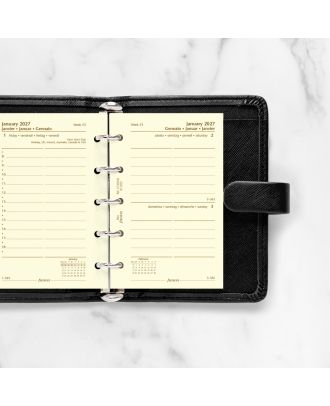 Filofax Mini Vulling 1 Dag op 1 Pagina Crème 2027