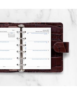 Filofax Pocket Vulling Week op 2 Pagina's Engels 2027