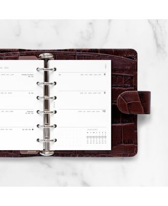 Filofax Pocket Vulling Week op 2 Pagina's Minimal 2027