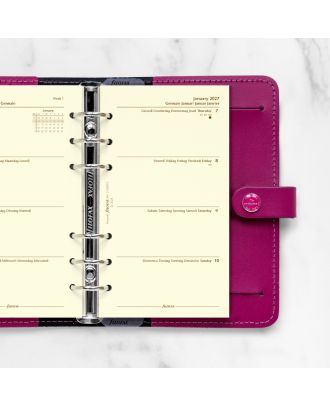 Filofax Personal Vulling Week op 2 Pagina's Crème 2027