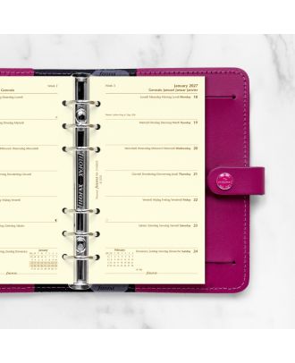 Filofax Personal Vulling Week op 1 Pagina Creme 2027
