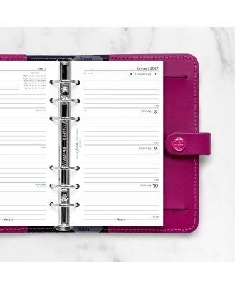 Filofax Personal Vulling Week op 2 Pagina's Gelijnd 2027