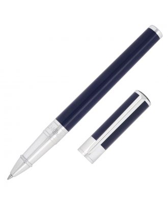 S.T. Dupont D-Initial Blue & Chrome Roller