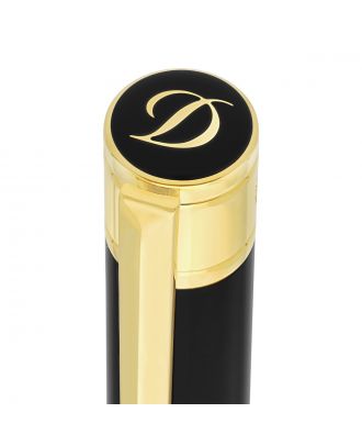 S.T. Dupont D-Initial Black & Gold Balpen