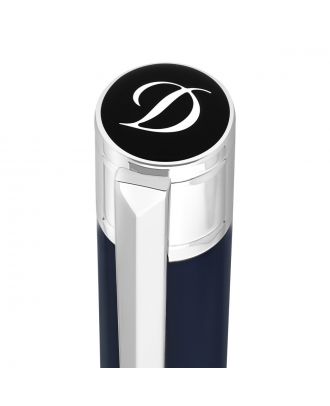 S.T. Dupont D-Initial Blue & Chrome Balpen