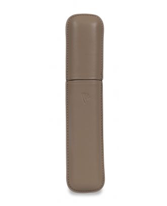 Recife Rivièra Lederen Hard Case Pen Etui Taupe voor 1 pen