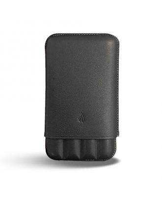 Recife Rivièra Lederen Hard Case Pen Etui Zwart voor 4 pennen