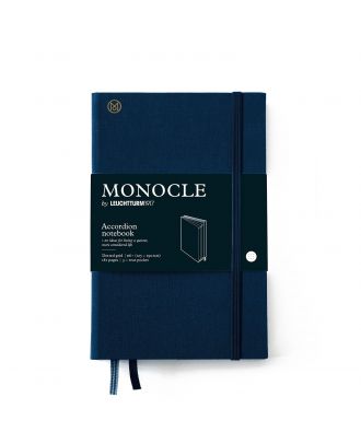 Monocle by Leuchtturm1917 Accordeon Notebook B6+ Hardcover Navy Dotted