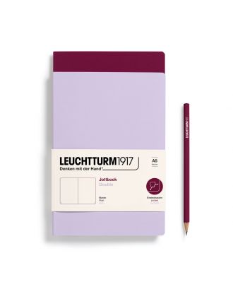 Leuchtturm1917 Jottbook Medium Lilac/Port Red Blanco