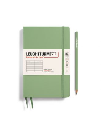 Leuchtturm1917 Notitieboek Slim B6+ Paperback Hardcover Sage Gelijnd