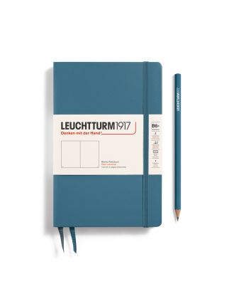 Leuchtturm1917 Notitieboek Slim B6+ Paperback Hardcover Stone Blue Blanco