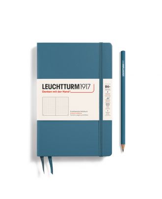 Leuchtturm1917 Notitieboek Slim B6+ Paperback Hardcover Stone Blue Dotted