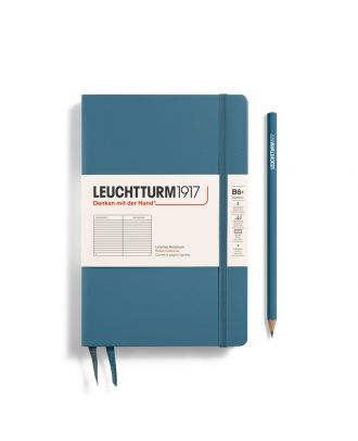 Leuchtturm1917 Notitieboek Slim B6+ Paperback Hardcover Stone Blue Gelijnd