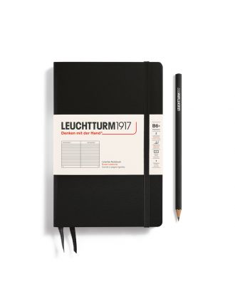 Leuchtturm1917 Notitieboek Slim B6+ Paperback Hardcover Black Gelijnd