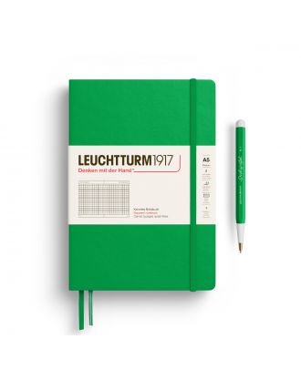 Leuchtturm1917 Notitieboek Medium Green Leaf Geruit