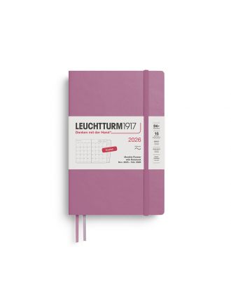 Leuchtturm1917 Agenda 2026 Maandplanner Paperback B6+ Soft Cover Dusty Rose