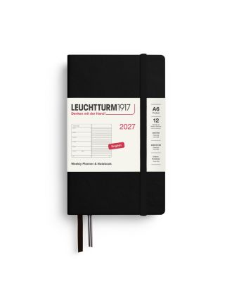 Leuchtturm1917 Agenda 2021 Weekplanner + Notities Pocket Zwart