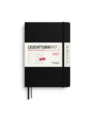 Leuchtturm1917 Agenda 2027 Weekplanner + Notities Dotted Medium A5 Black