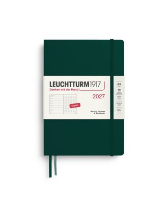 Leuchtturm1917 Agenda 2027 Weekplanner + Notities Dotted Medium A5 Forest Green