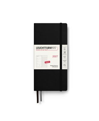 Leuchtturm1917 Agenda 2027 Weekplanner + Notities Dotted Wallet Black
