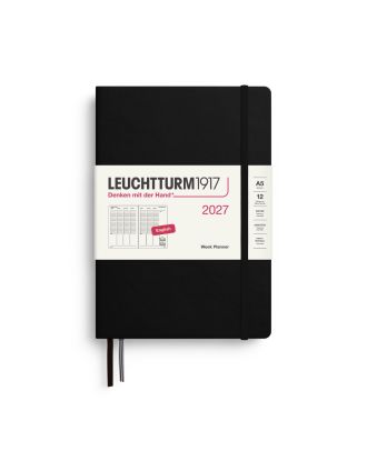Leuchtturm1917 Agenda 2027 Weekplanner Verticaal Medium A5 Black