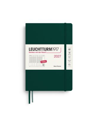 Leuchtturm1917 Agenda 2027 Weekplanner Verticaal Medium A5 Forest Green