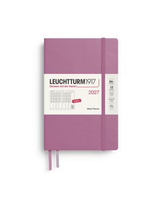 Leuchtturm1917 Agenda 2027 Weekplanner Verticaal Paperback B6+ Hardcover Dusty Rose