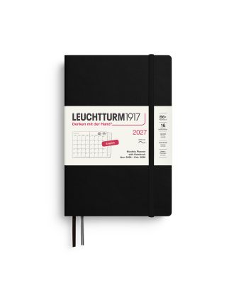 Leuchtturm1917 Agenda 2027 Maandplanner + Notebook Paperback B6+ Soft Cover Black
