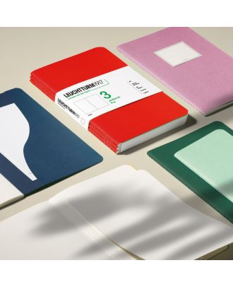 Leuchtturm1917 Jottbook Pur Medium Forest Green Dotted Set van 3
