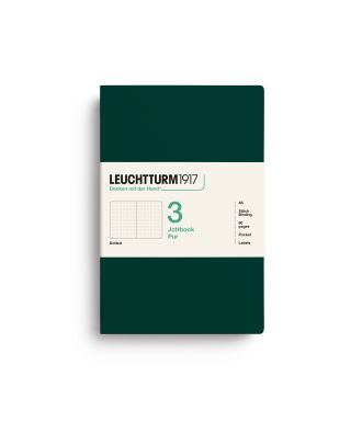 Leuchtturm1917 Jottbook Pur Medium Forest Green Dotted Set van 3