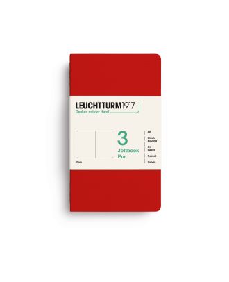 Leuchtturm1917 Jottbook Pur Pocket Cherry Blanco Set van 3