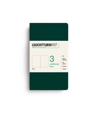 Leuchtturm1917 Jottbook Pur Pocket Forest Green Blanco Set van 3