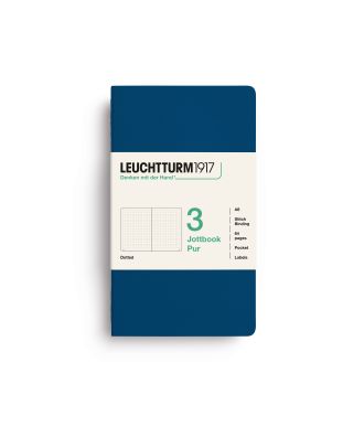 Leuchtturm1917 Jottbook Pur Pocket Indigo Dotted Set van 3