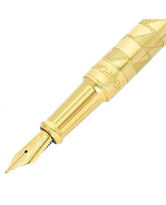 S.T. Dupont Line D Eternity Monogram 1872 Gold Medium Vulpen