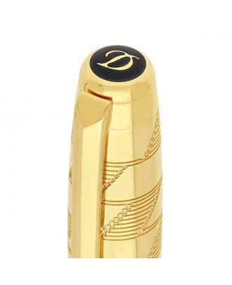 S.T. Dupont Line D Eternity Monogram 1872 Gold Medium Balpen