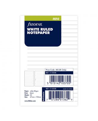 Filofax Vulling Mini Wit Gelijnd