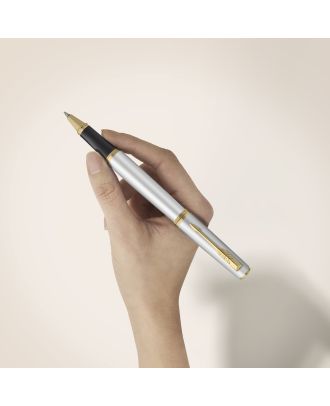 Parker Meridian Chrome Gold Trim Rollerball