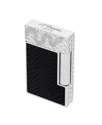 S.T. Dupont Ligne 2 Snake Black Lacquer met Palladium Aansteker